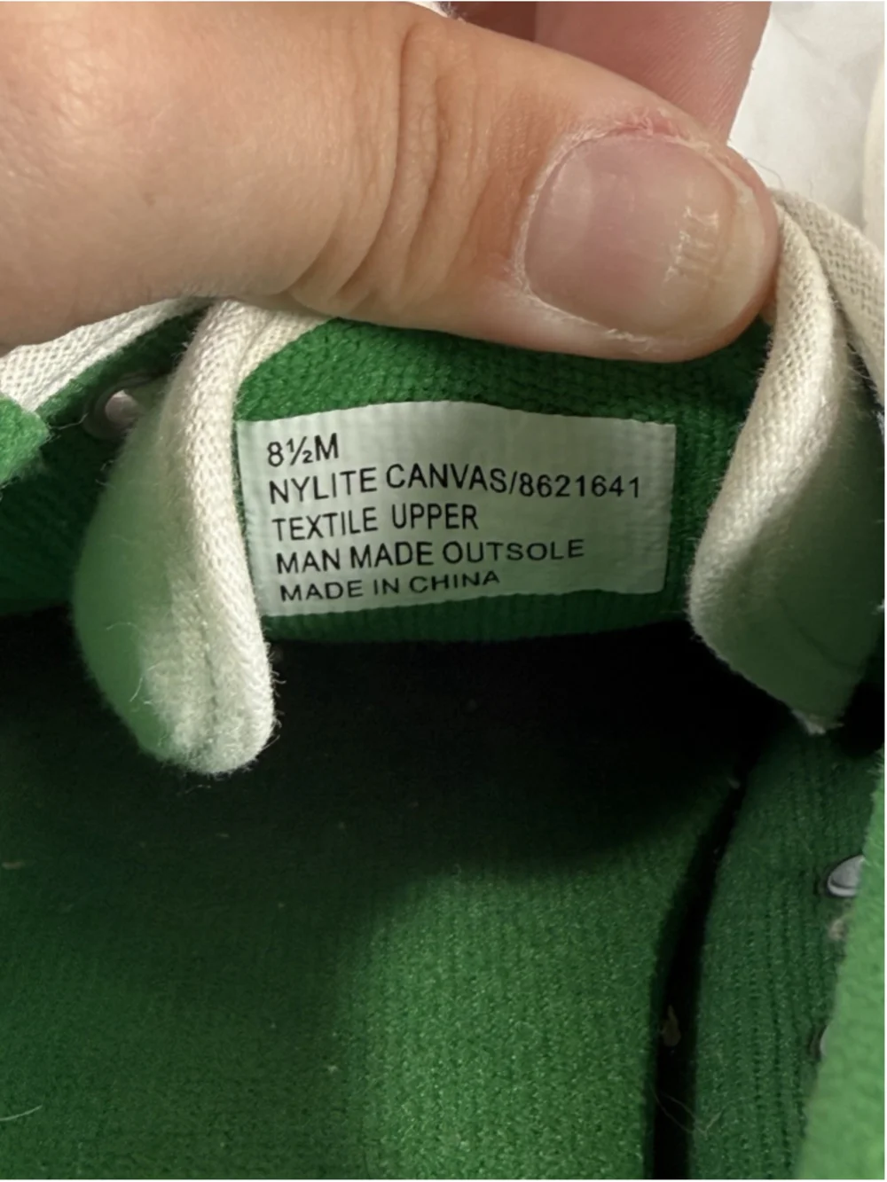 Tretorn Women's Nylite Canvas White and Green Sneakers Size 8.5
